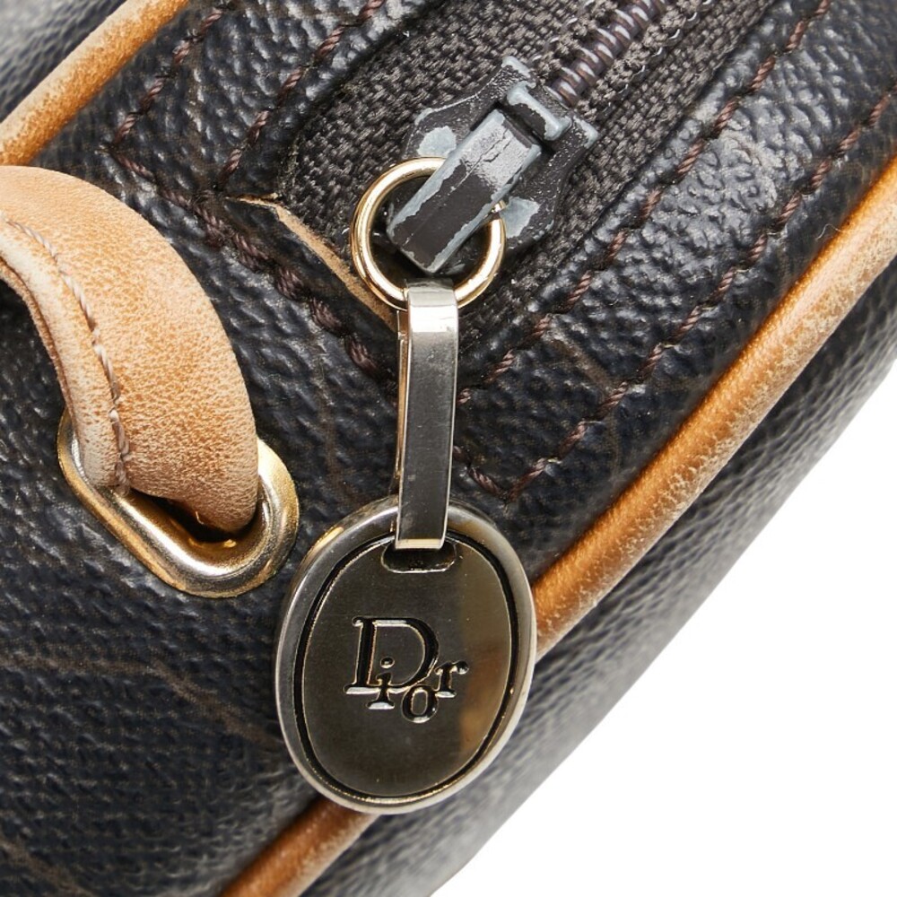 Dior logo crossbody shoulder bag black brown leather - Picture 6 of 9